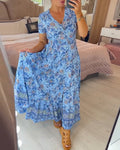 Robe à imprimé floral avec décolleté en V
