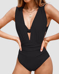 Kim - Maillot de Bain Élégant avec Décolleté V Profond