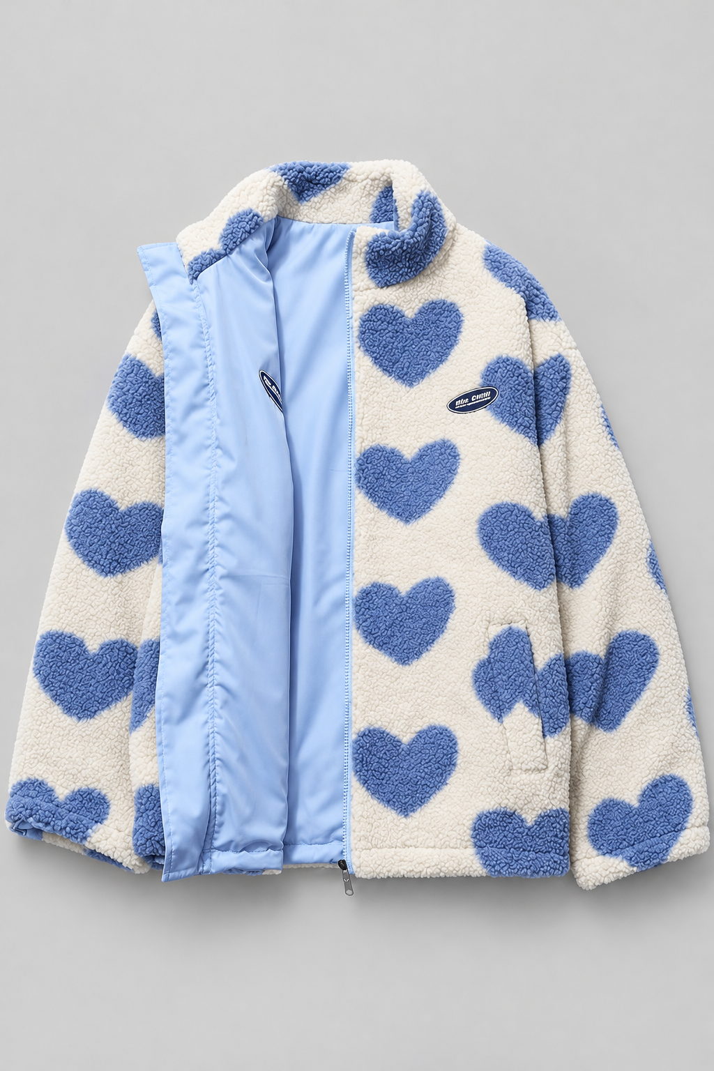 Veste réversible à motif cœur pour un style décontracté et confortable