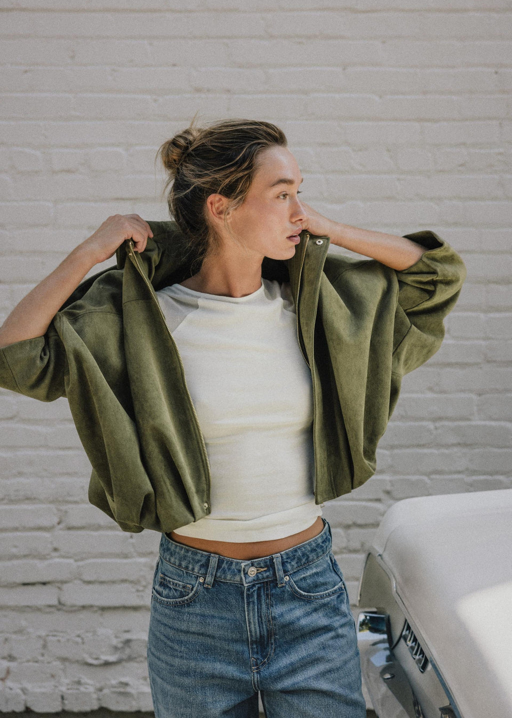 Veste bomber effet daim