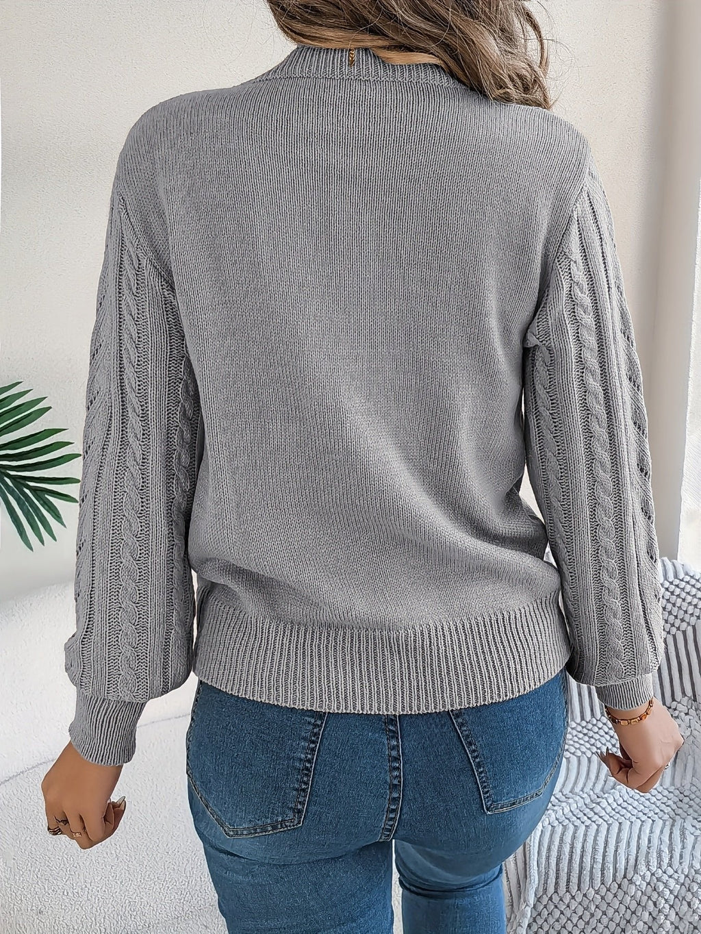 Laura | Pull en tricot à torsades classique et douillet avec col rond