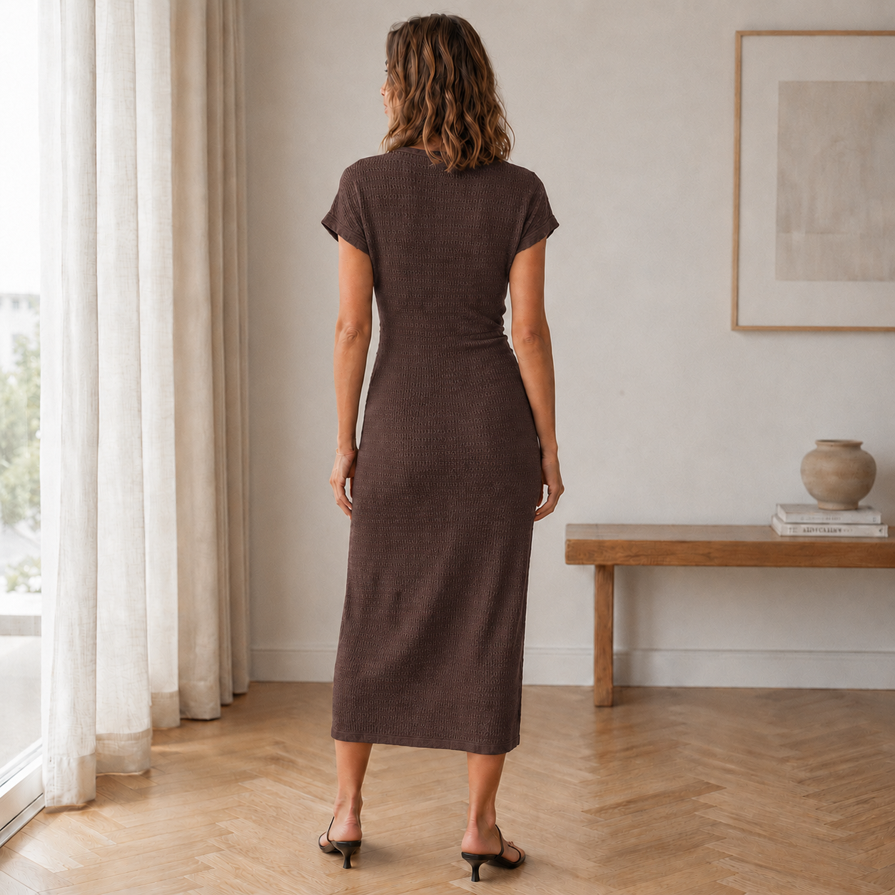 Almathy | Robe midi nouée avec fente latérale
