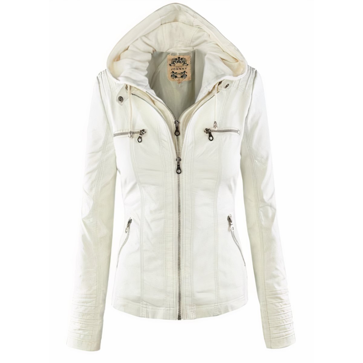 Martina | Veste en Cuir Élégante et Polyvalente avec Capuche Amovible