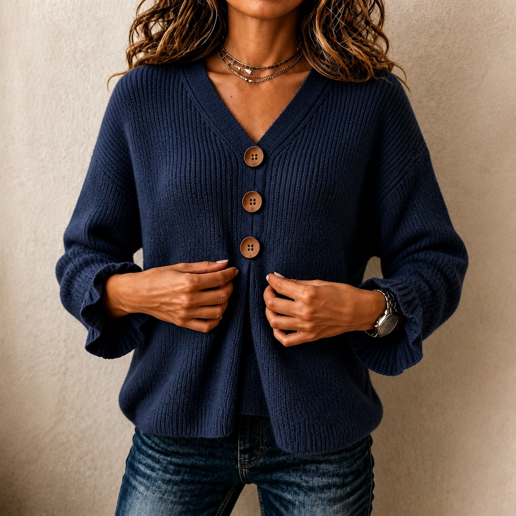 Emily | Pull en Tricot Élégant et Confortable pour Femmes avec Décolleté en V