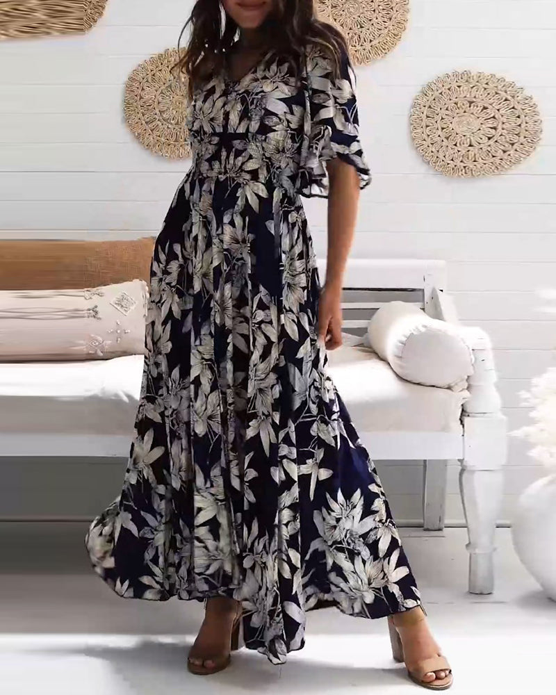 Robe élégante à manches mi-longues