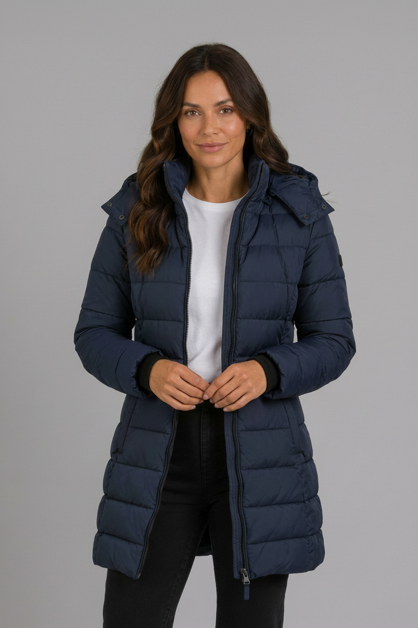 Parka matelassée à capuche pour femmes