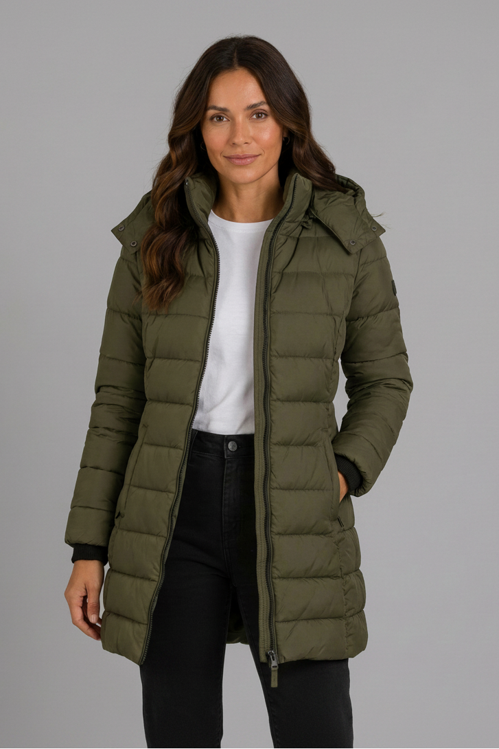 Parka matelassée à capuche pour femmes