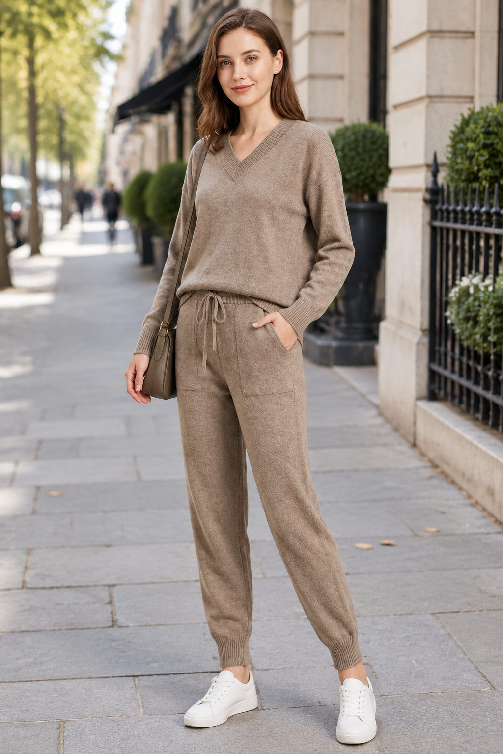 Ensemble Pull Col V et Pantalon