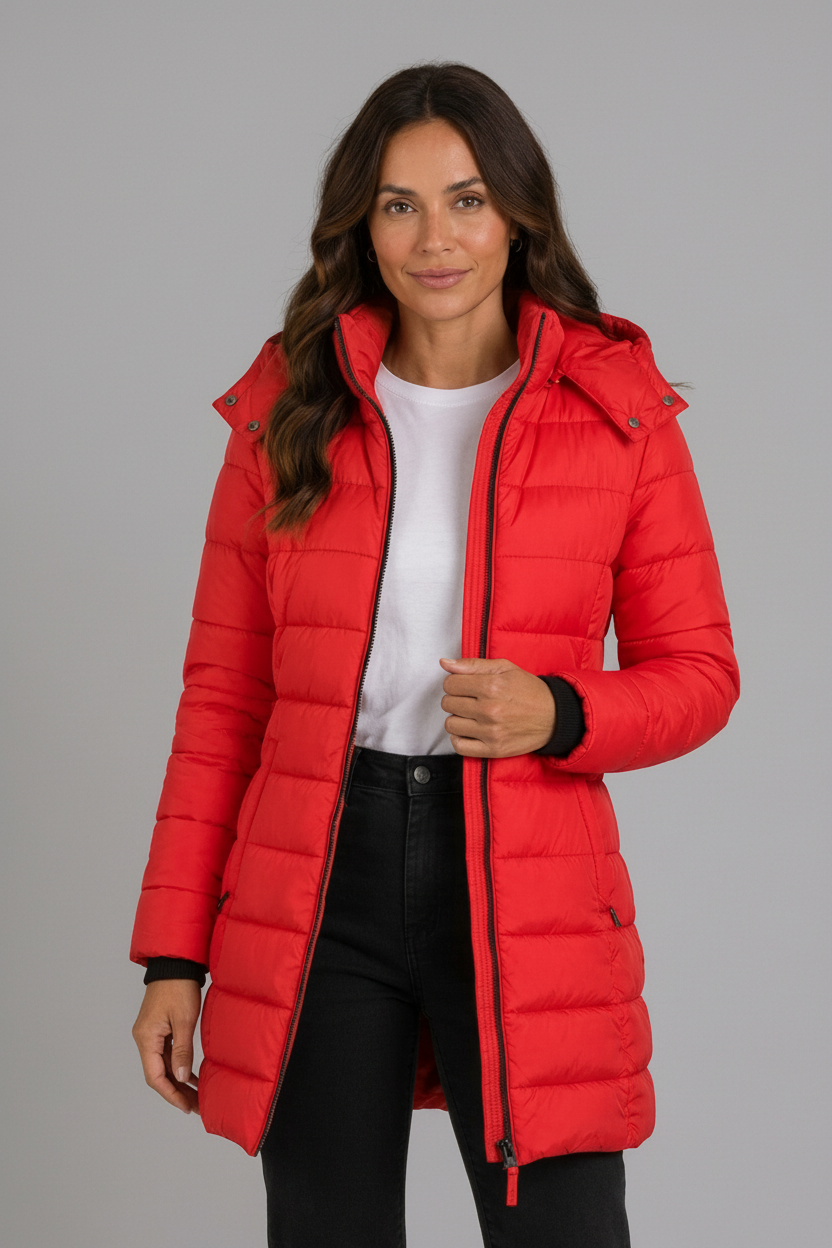 Parka matelassée à capuche pour femmes