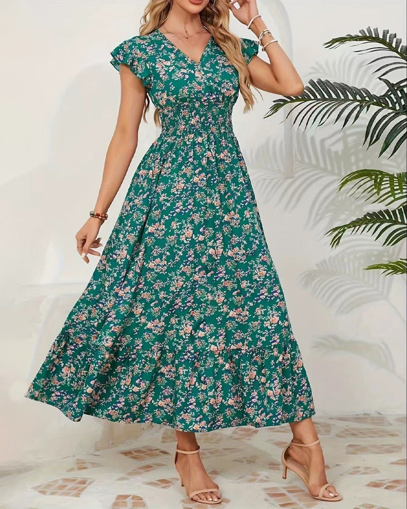 Robe Florale Taille Attache