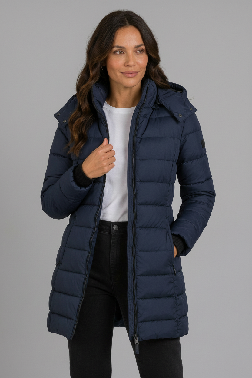 Parka matelassée à capuche pour femmes