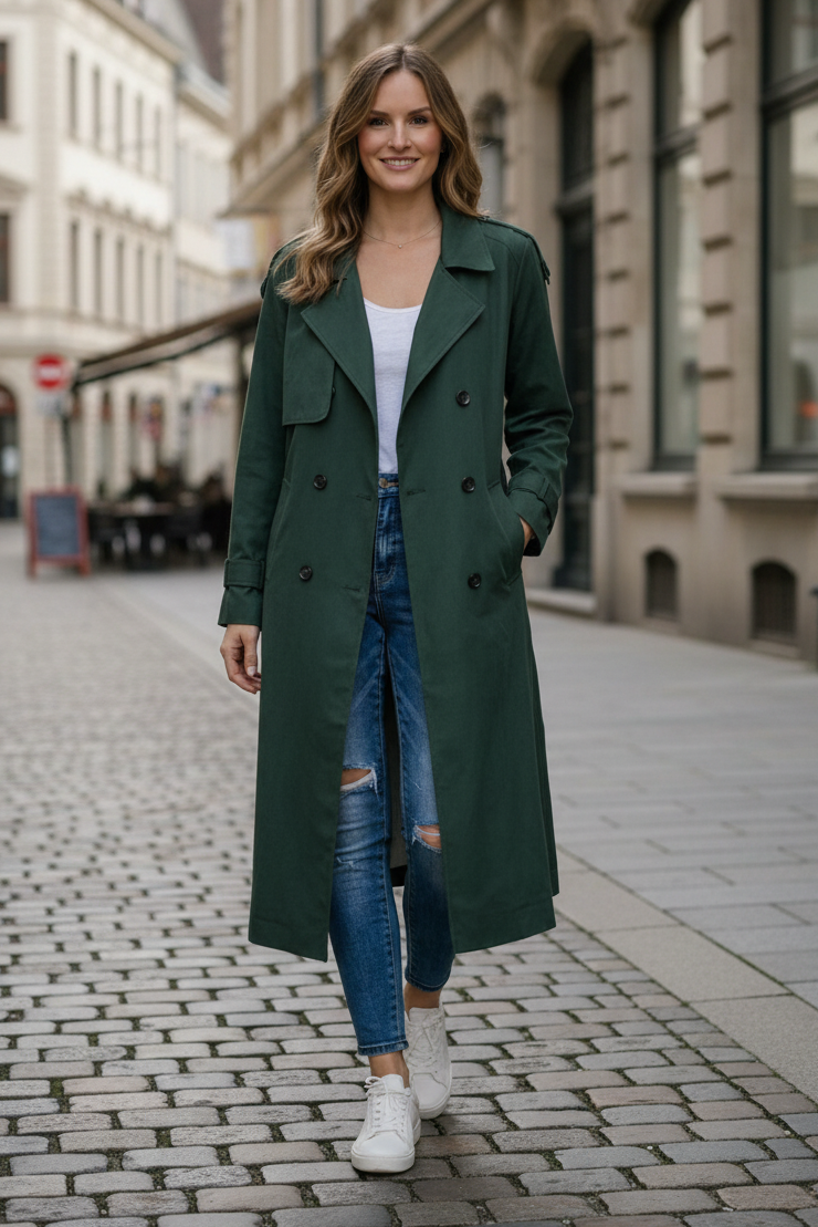 Parka Ceinturée pour un Port Quotidien