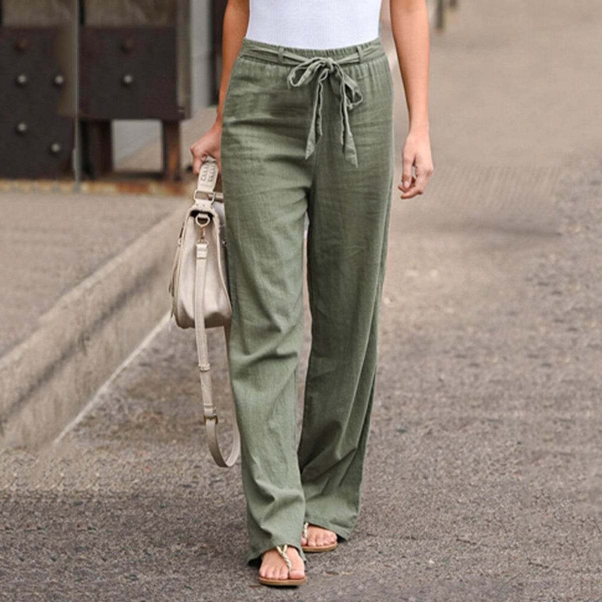 Pantalons pour Femmes | Pantalon Large à Cordon