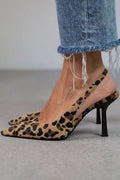 Maria™ - Chaussures à talons aiguilles avec bout pointu et motif léopard