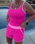 Cybella | Tankini moderne avec garniture bicolore