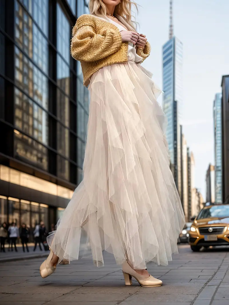 Cecil™ - Jupe Tutu en Tulle à Superpositions Élégantes