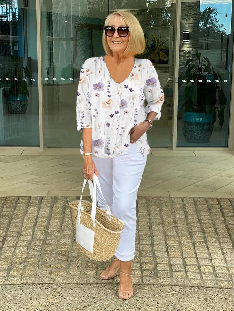 Romilly™ – Blouse florale décontractée