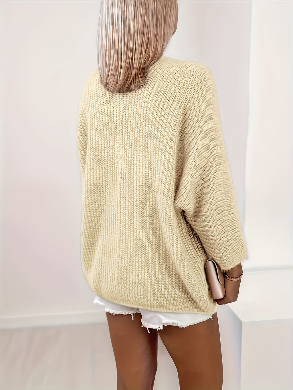 Danielle - Gilet Oversized Élégant en Maille Épais