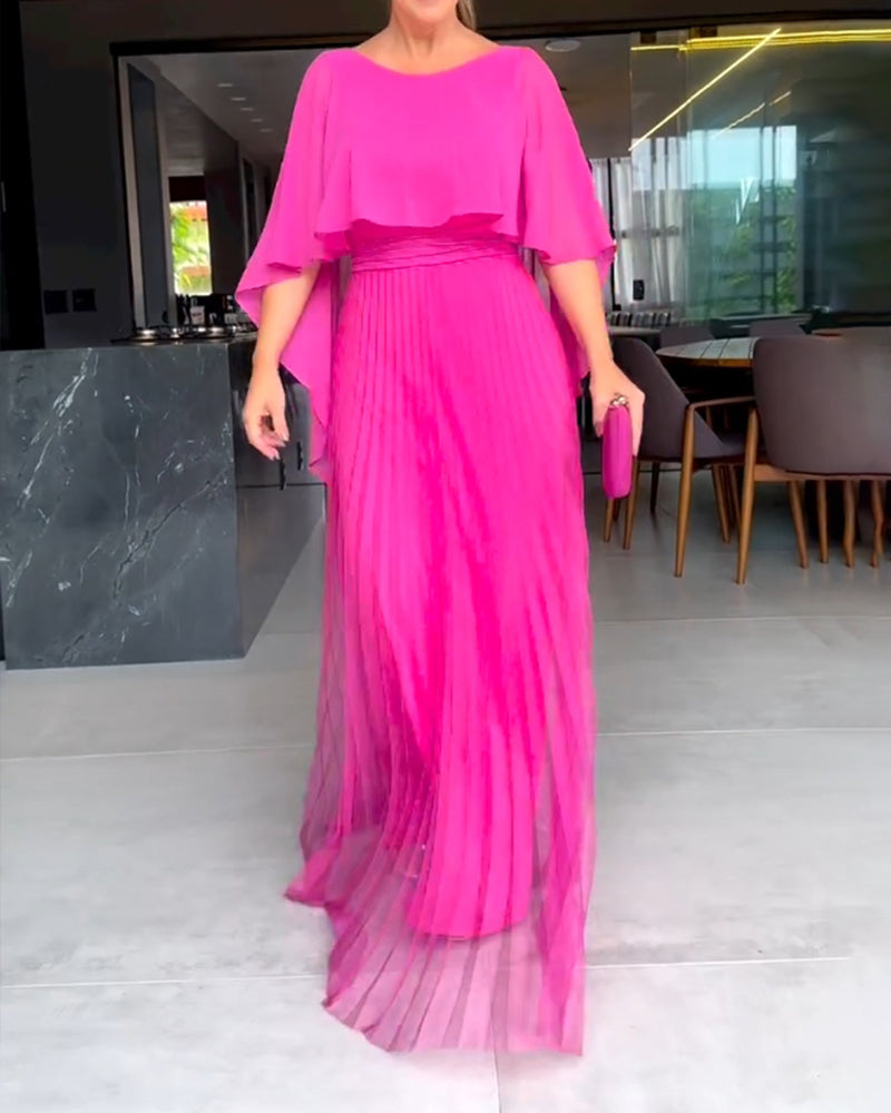 Robe Maxi A Ligne Col Rond