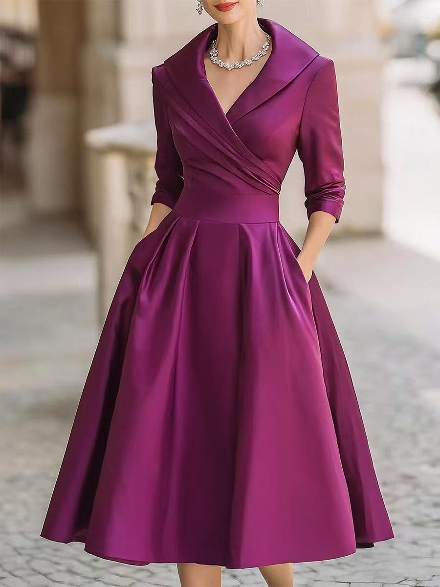 Robe Midi Cocktail Femme | A-Line