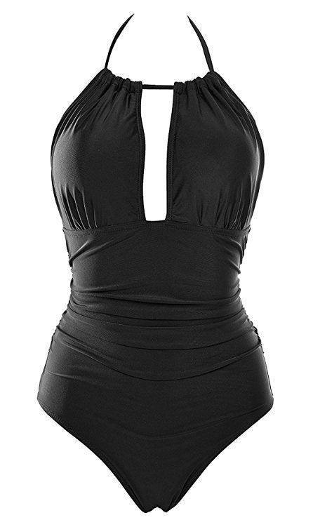 Maillot de bain floral pour femmes avec décolleté plongeant R&B