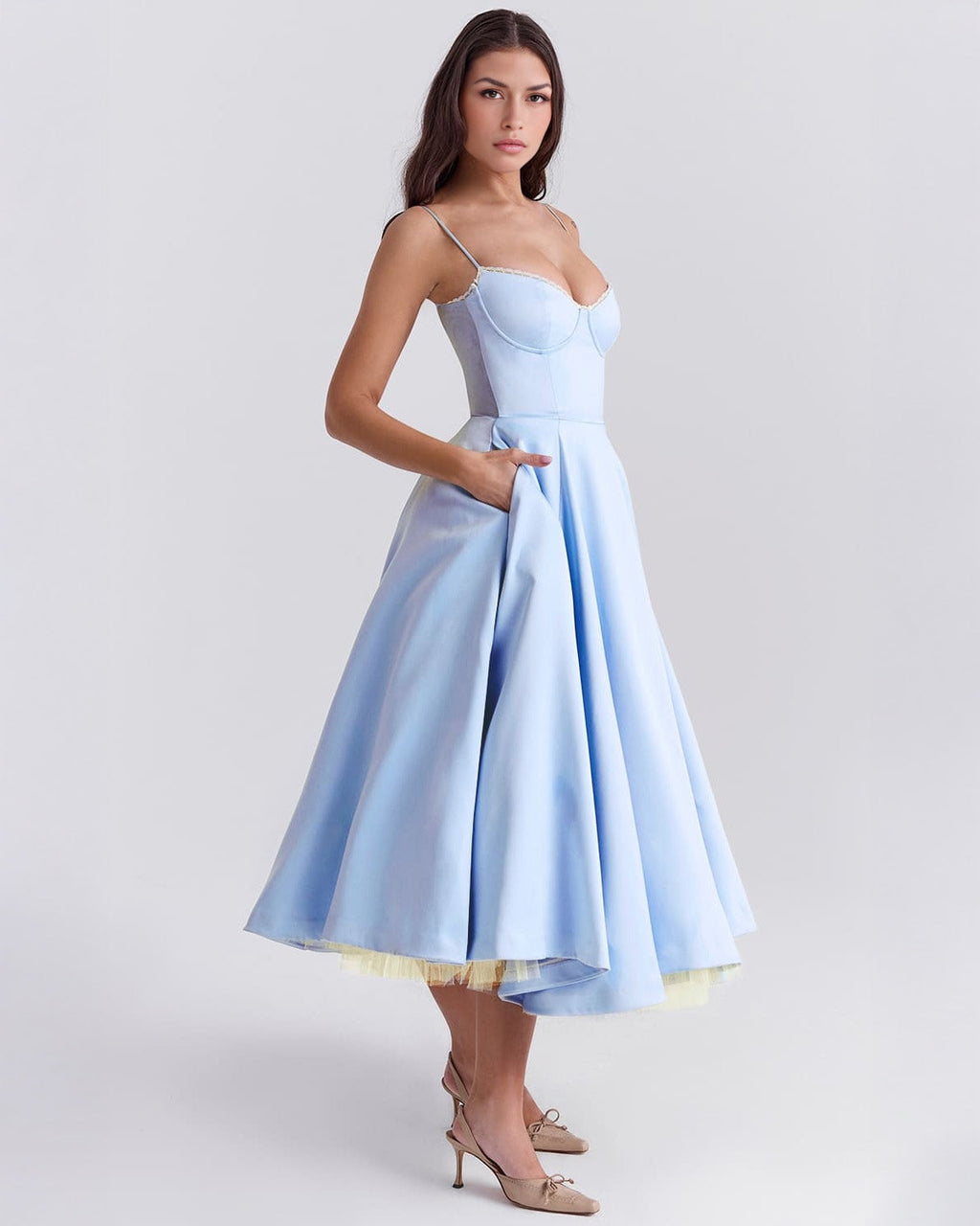 Ophira™ - Robe Midi Corset Élégante