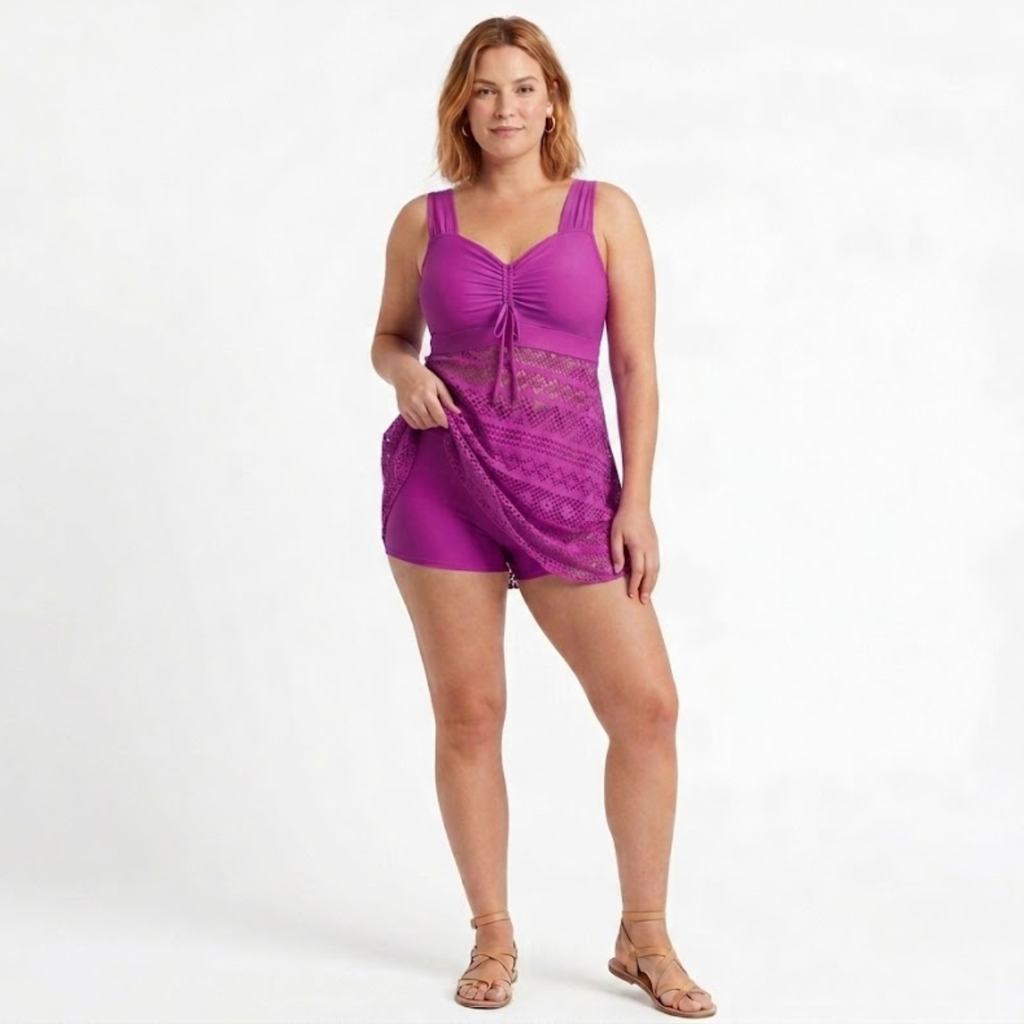 Maillot de Bain Tankini Ensemble de Tankini Femme Taille Haute avec Shorty