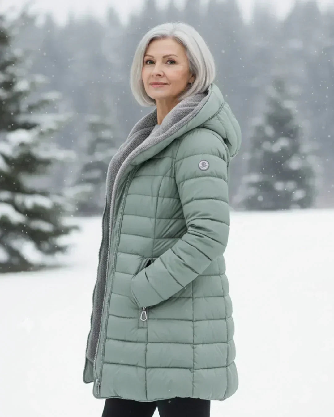 Fiona - Manteau d'hiver matelassé élégant en polaire