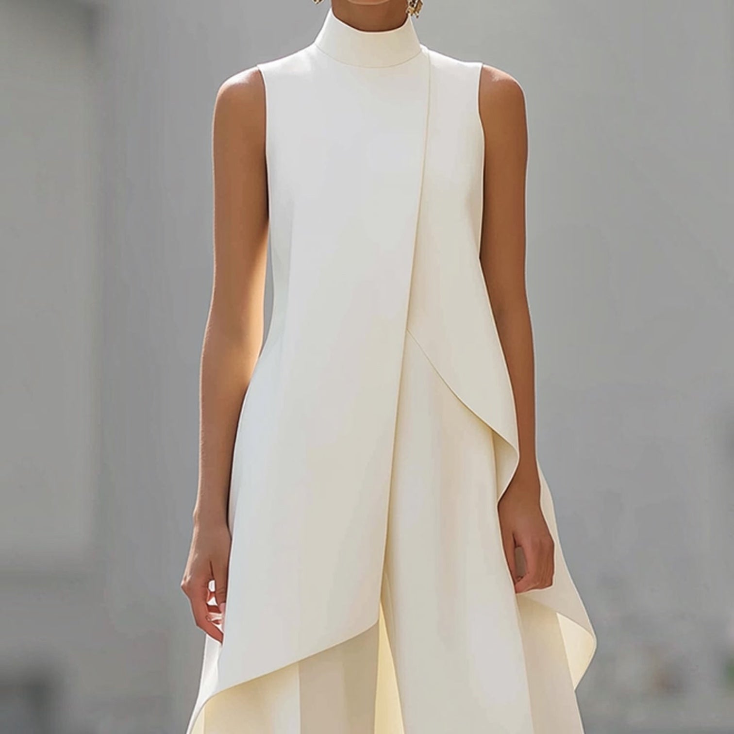 Jelyra | Robe longue moderne avec design asymétrique