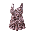 Haut de Tankini Taille Haute pour Femme avec Décolleté Goutte et Coupe Tunique