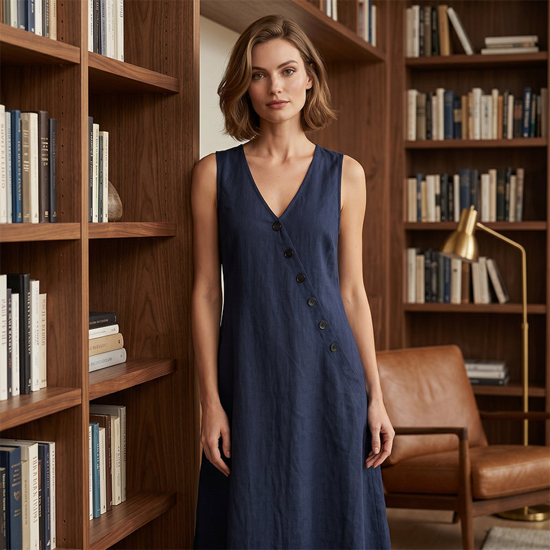 Adelinda | Robe sans manches avec silhouette fluide