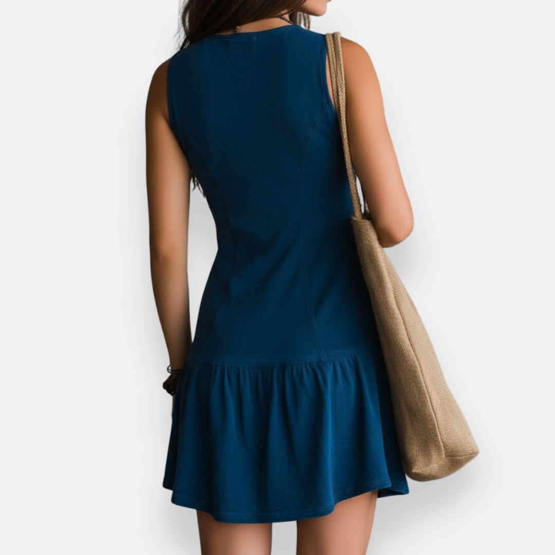 Lunetta | Robe Mini Boho avec Boutonnage