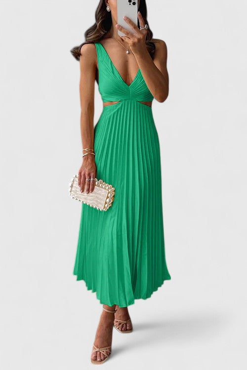 Robe de Mariage pour Invitées | Sans Manches Plissée