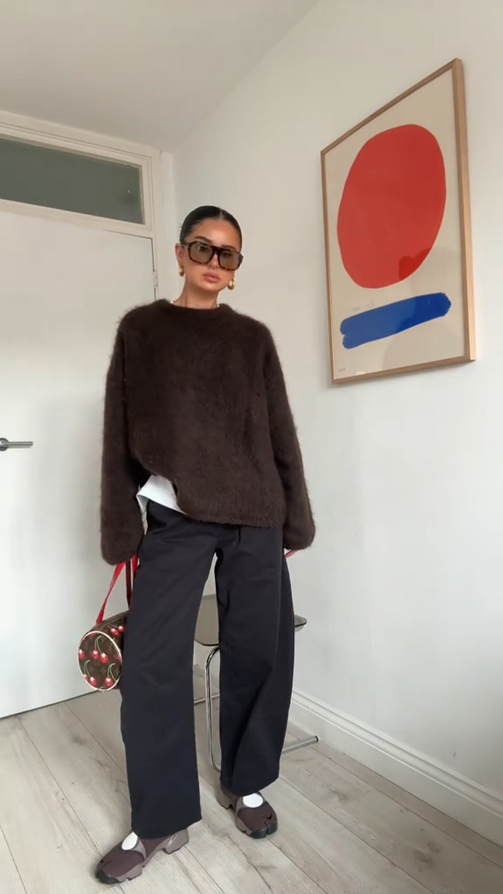 Pull élégant avec col rond et coupe décontractée