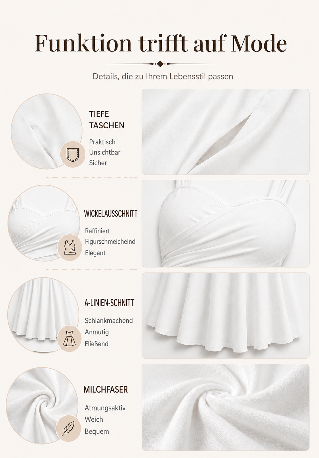 Amaina | Robe midi en A avec taille croisée