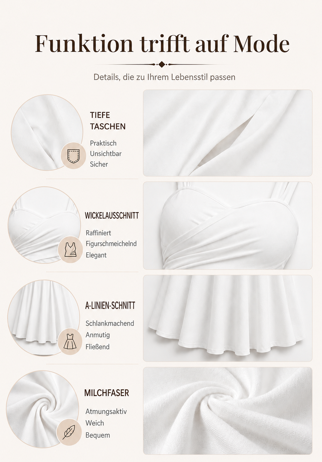 Amaina | Robe midi en A avec taille croisée