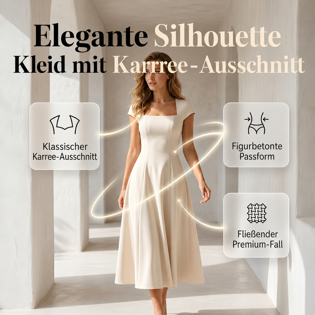Bethiena | Robe élégante en A avec décolleté carré
