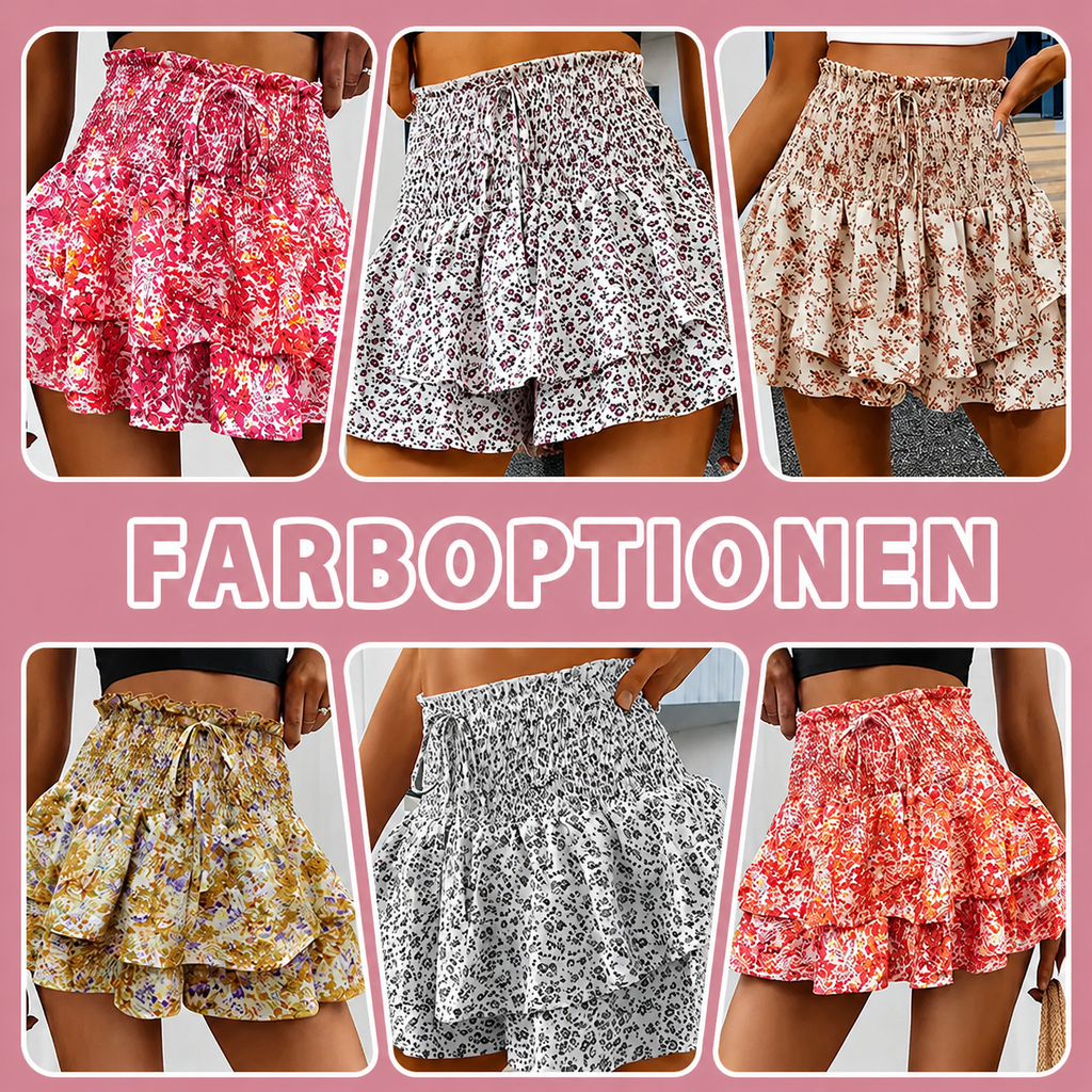 Pamelae | Jupe-culotte florale à volants
