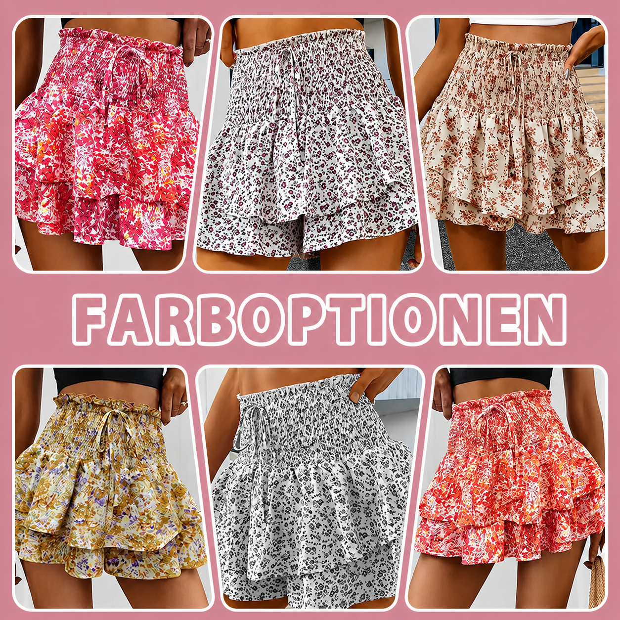 Pamelae | Jupe-culotte florale à volants