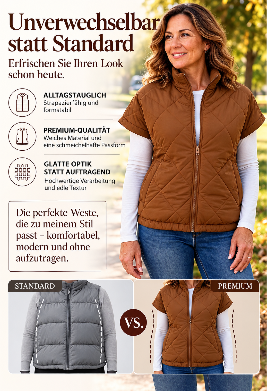 Aveiza | Gilet matelassé pour femmes, chaud et rembourré