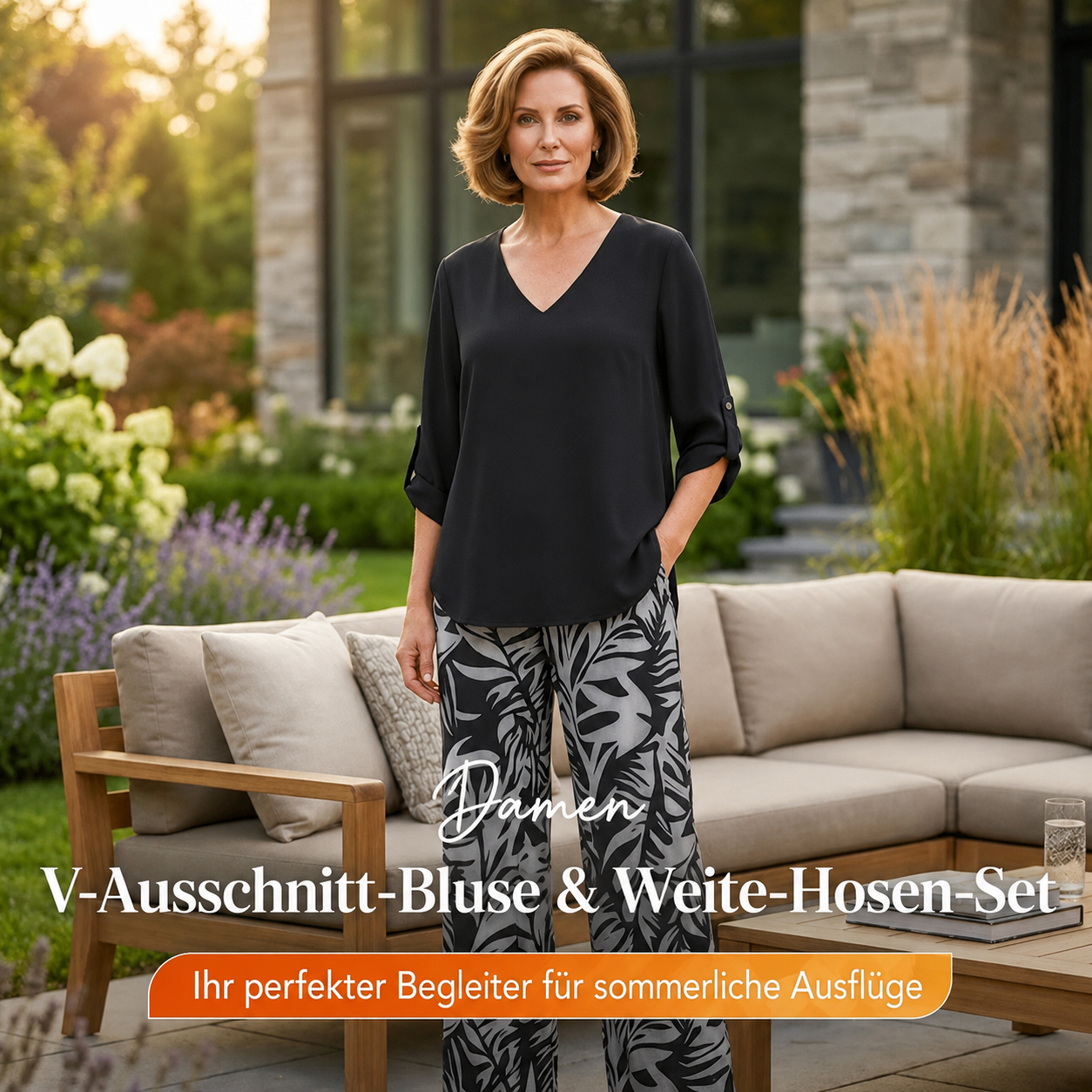 Aivella | Ensemble élégant pour femmes avec pantalon à motifs