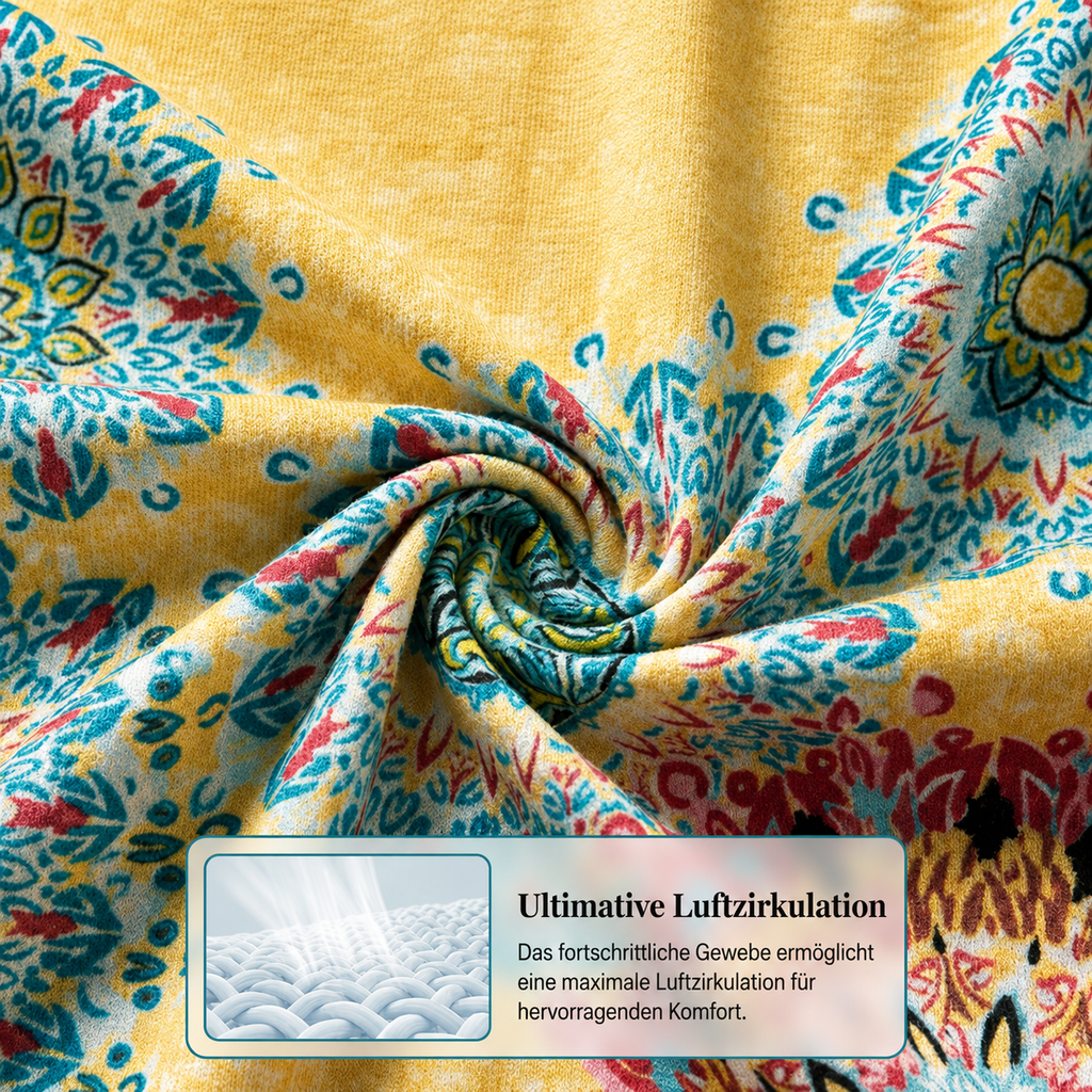 Yessia | Robe A-line sans manches avec imprimé coloré