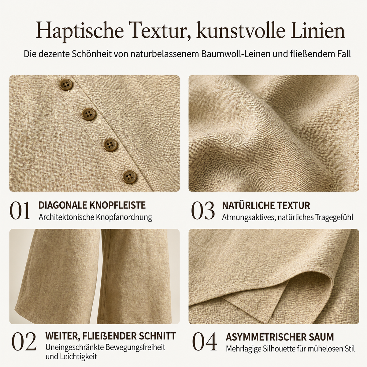 Osterlah | Ensemble asymétrique à deux pièces avec pantalon large