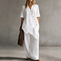 Osterlah | Ensemble asymétrique à deux pièces avec pantalon large