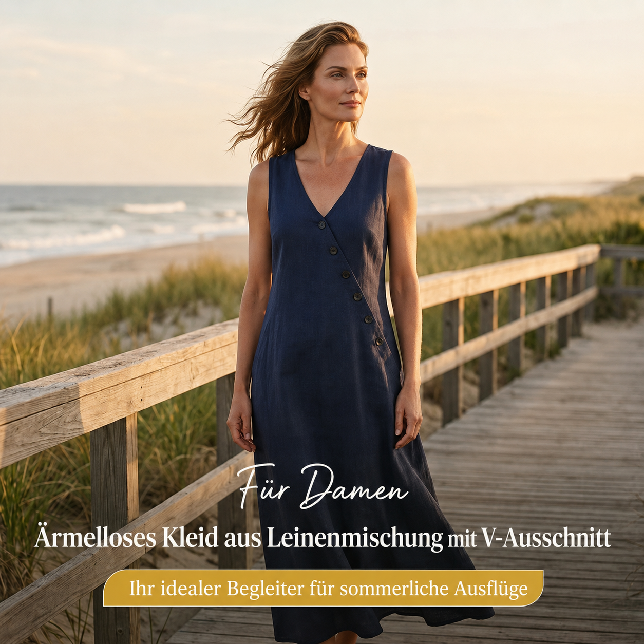 Adelinda | Robe sans manches avec silhouette fluide