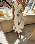 Glessia | Robe à pois avec ceinture à la taille