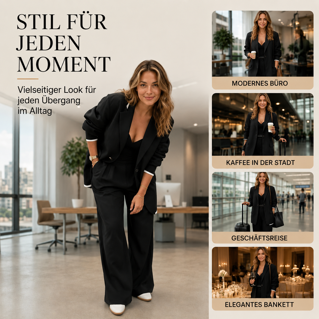 Aadee | Tailleur avec blazer grande taille et pantalon large