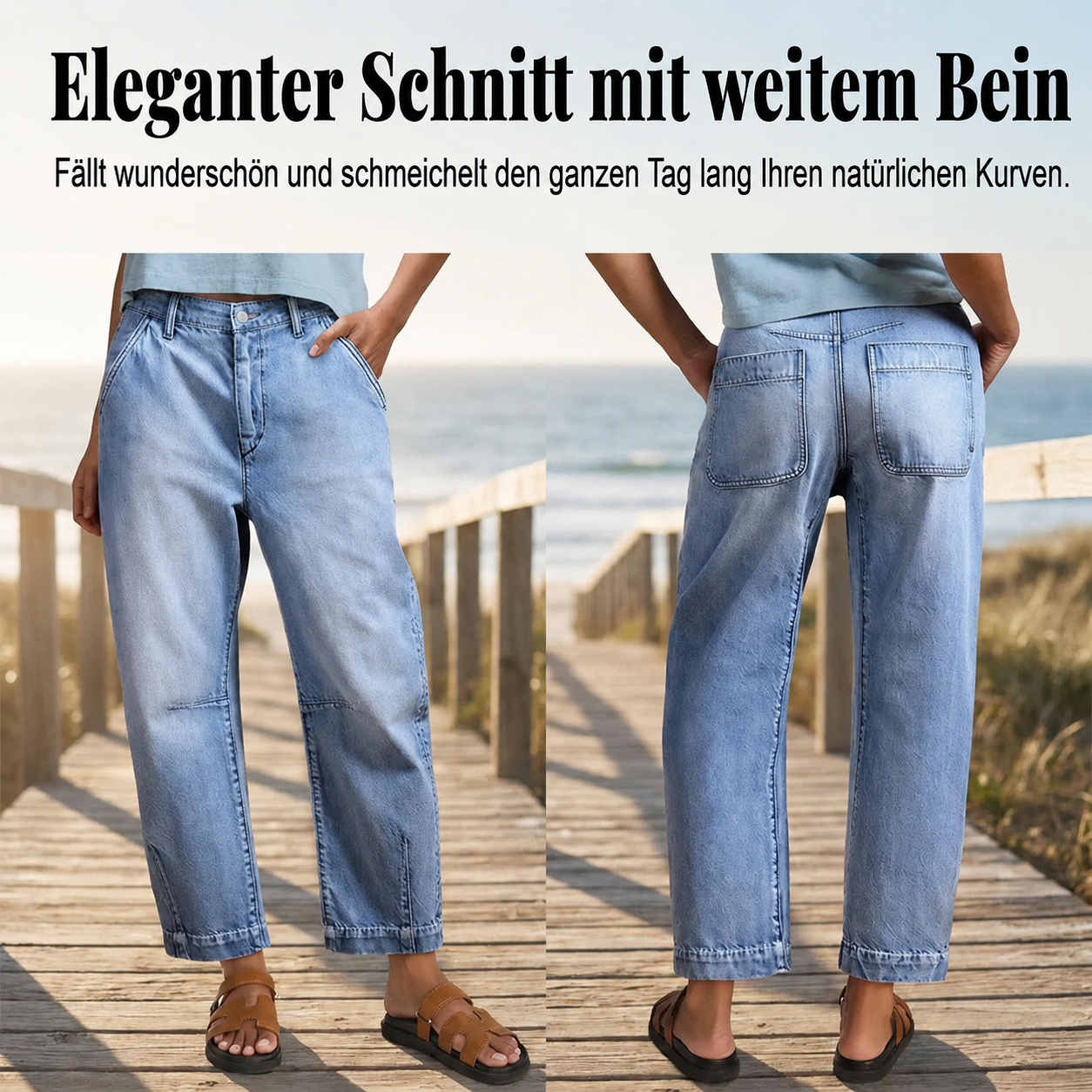 Irevella | Jean large confortable taille haute