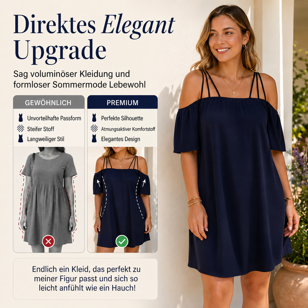 Leshy | Robe d'été sans épaules avec bretelles spaghetti