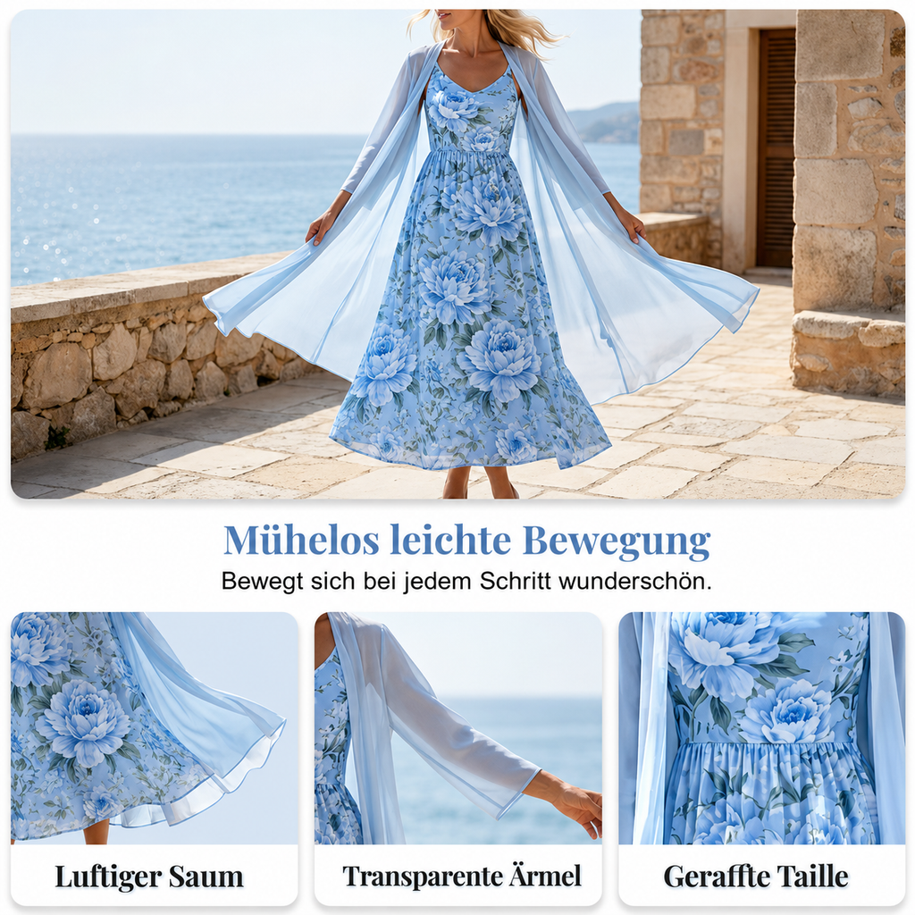 Baselma | Ensemble de robe à deux pièces romantique pour les vacances